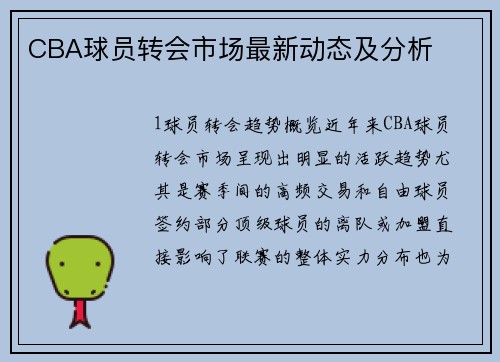 CBA球员转会市场最新动态及分析